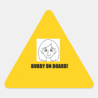 Bubby an Bord! Dreieckiger Aufkleber