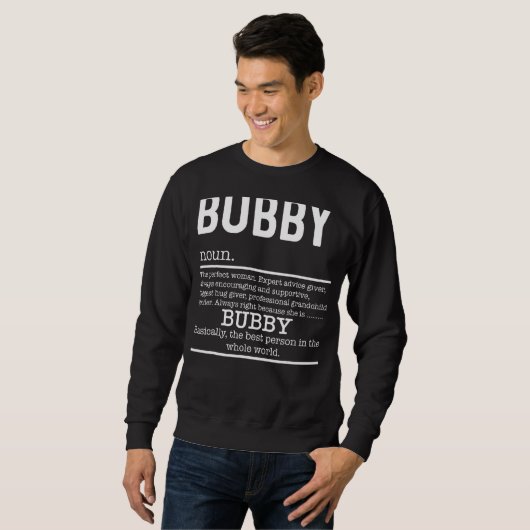 Bubby Definition Großmutter Muttertag Sweatshirt (Vorne ganz)