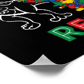 Bubbysaurus Autism Awareness Bruder Dinosaur Sibl Poster (Ecke)