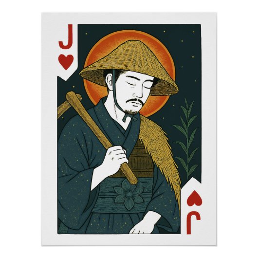 Bube der Herzen – Japanischer Bauer Poster (Vorderseite)