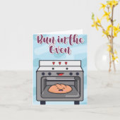 Bube in Oven Baby Dusche Grußkarte Karte (Gelbe Blume)