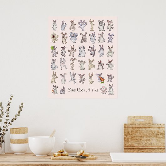 Buben auf Zeit Kinder Zimmer Rabbit Poster drucken (Küche)