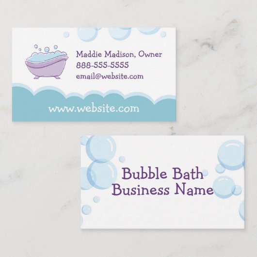 Buben Bath Soap Business Card Visitenkarte (Vorne/Hinten)