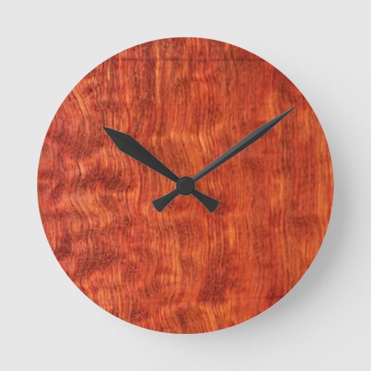 Bubinga (Imitate) Holzwall-Uhr Runde Wanduhr (Vorderseite)
