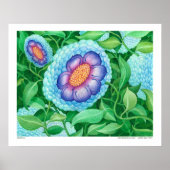 Buble Blume Art Poster (Vorne)