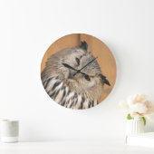 Bubo bubo sibiricus große wanduhr (Zuhause)