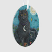 BUBO & PYEWACKET, SCHWARZE KATZEN FERIENORGANISATI ORNAMENT (Vorderseite)