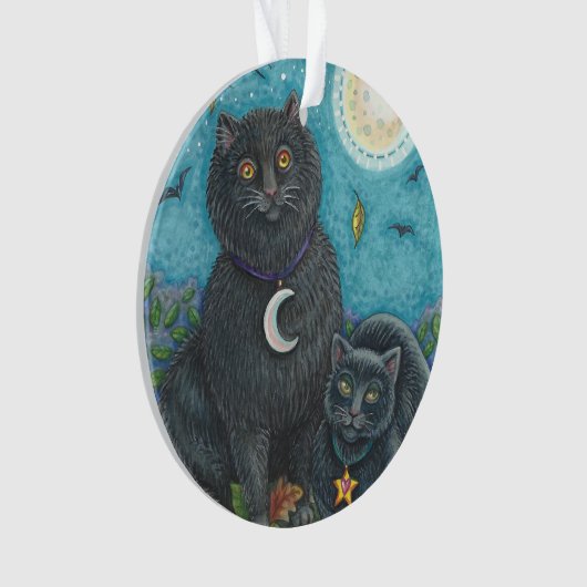 BUBO & PYEWACKET, SCHWARZE KATZEN FERIENORGANISATI ORNAMENT (Vorderseite)