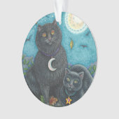 BUBO & PYEWACKET, SCHWARZE KATZEN FERIENORGANISATI ORNAMENT (Vorderseite)