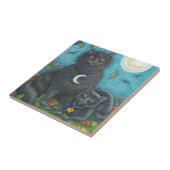 BUBO & PYEWACKET SCHWARZE KATZEN, HALLOWEEN FOLK A FLIESE (Seite)