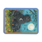BUBO & PYEWACKET SCHWARZE KATZEN, HALLOWEEN FOLK A MAGNET (Horizontal)