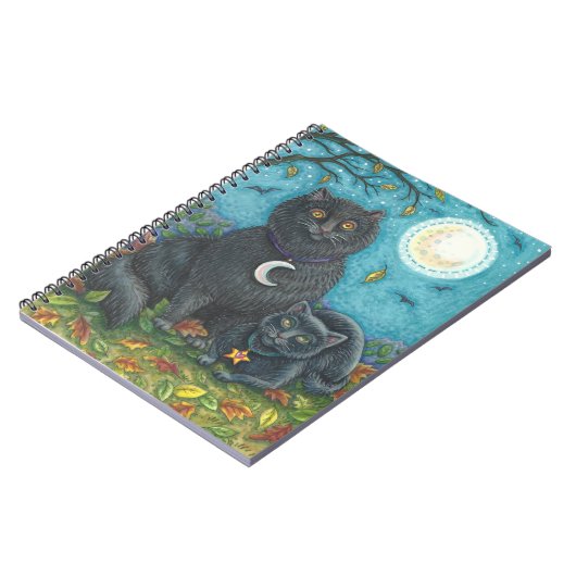 BUBO & PYEWACKET SCHWARZE KATZEN, HALLOWEEN FOLK A NOTIZBLOCK (Linke Seite)