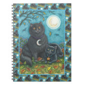 BUBO & PYEWACKET SCHWARZE KATZEN, HALLOWEEN FOLK A NOTIZBLOCK (Vorderseite)