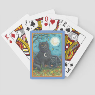 BUBO & PYEWACKET SCHWARZE KATZEN, HALLOWEEN FOLK A SPIELKARTEN