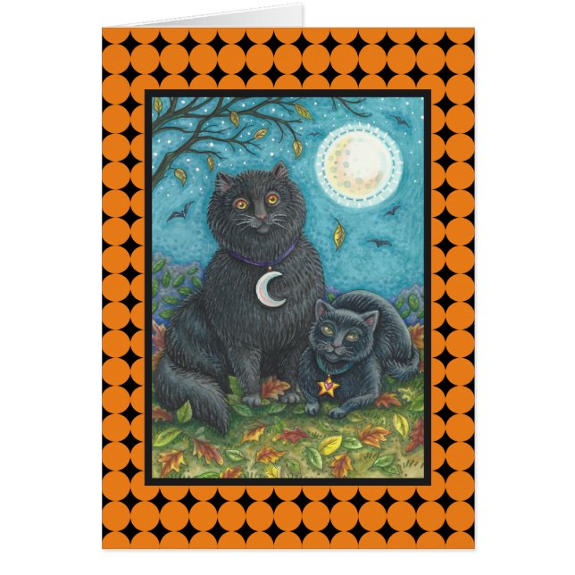 BUBO & PYEWACKET SCHWARZE KATZKARTE (Vorne)
