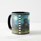BUBO UND PYEWACKET, SCHWARZE KATZE HALLOWEEN COMBO TASSE (Vorderseite Links)