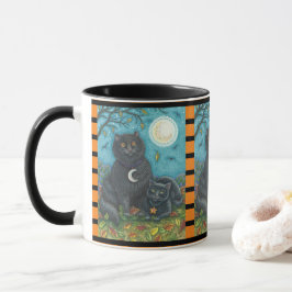 BUBO UND PYEWACKET, SCHWARZE KATZE HALLOWEEN COMBO TASSE