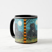 BUBO UND PYEWACKET, SCHWARZE KATZE HALLOWEEN COMBO TASSE (Vorderseite Links)