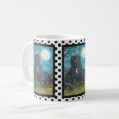 BUBO- UND PYEWACKET-SCHWARZE KATZE-HALLOWEEN TASSE (Vorderseite Links)