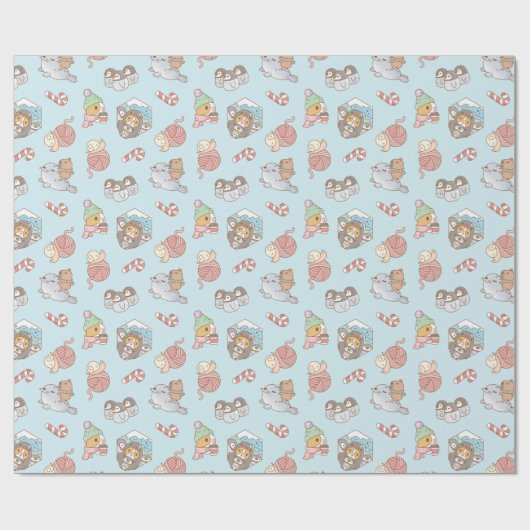 Bubu der Guinea Schwein Südpol Ferienmuster Geschenkpapier (Flach)