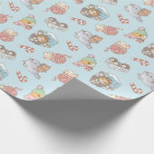 Bubu der Guinea Schwein Südpol Ferienmuster Geschenkpapier (Ecke)