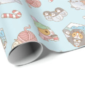 Bubu der Guinea Schwein Südpol Ferienmuster Geschenkpapier (Rolleneckpunkt)