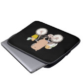 Bubu die Guinea Pig Biking Laptopschutzhülle (Vorne Knopf)