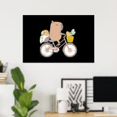 Bubu die Guinea Pig Biking Poster (Heimbüro)