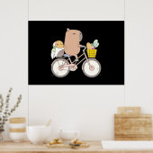 Bubu die Guinea Pig Biking Poster (Küche)