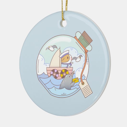 Bubu die Guinea Schwein, Ein Glas Abenteuer Keramik Ornament (Links)