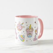 Bubu die Guinea Schwein, Unicorn Party Tasse (VorderseiteRechts)