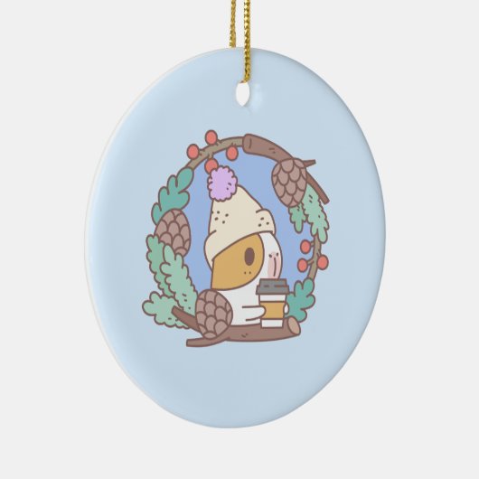 Bubu die Guinea Schweinefleisch, Kaffeepause Keramik Ornament (Rechts)