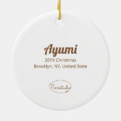 Bubu die Guinea Schweinefleisch, Kaffeepause Keramik Ornament (Hinten)