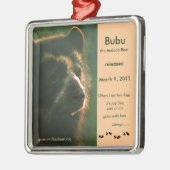 Bubu ist frei! silbernes ornament (Links)