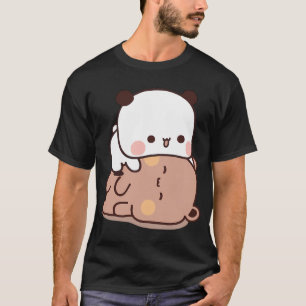 Bubu Panda und Dudu Bear spielen zusammen mit  B T-Shirt