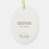 Bubu the Guinea pig, Christmas Gift Keramik Ornament (Hinten)