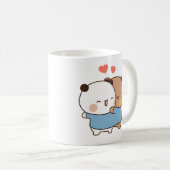 Bubu und Dudu Milk und Mocha Bears Kawaii Paar Kaffeetasse (VorderseiteRechts)