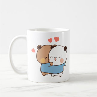 Bubu und Dudu Milk und Mocha Bears Kawaii Paar Kaffeetasse