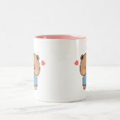 Bubu und Dudu Milk und Mocha Bears Kawaii Paar Zweifarbige Tasse (Mittel)