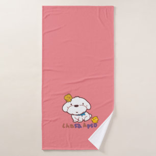 Bubu und Guagua (Lhasa apso und kleines Huhn) Badhandtuch Set