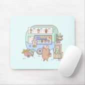 Bubu und Monch, Guinea Schweine Blase Tea Vendor Mousepad (Mit Mouse)