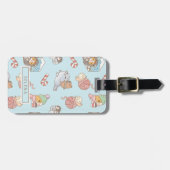 Bubu und Monch, Südpol-Urlaubsmuster Gepäckanhänger (Vorderseite horizontal)