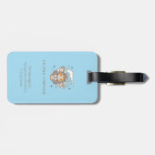 Bubu und Monch, Südpol-Urlaubsmuster Gepäckanhänger (Rückseite horizontal)