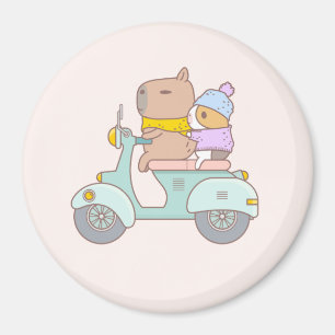 Bubu und Moonch, Vintager Scooter Magnet
