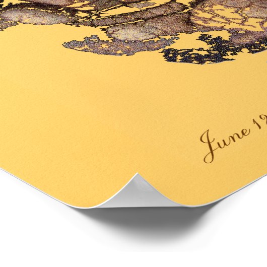 Bubus Pawprint braun Poster (Ecke)