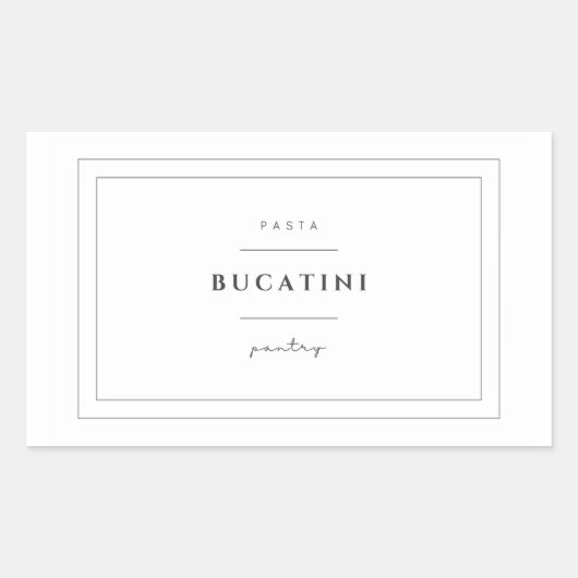 Bucatini Pasta Food Label Stickers (Vorderseite)