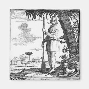 Buccaneer in den Antillen, 1686 Magnet