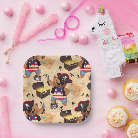 Buccaneering Bär Pappteller (Party)