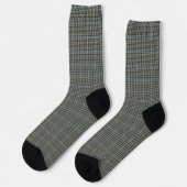 Buccleuch Blue Black Chek Original Scottish Tartan Socken (Linkes Detail)