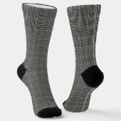 Buccleuch Blue Black Chek Original Scottish Tartan Socken (Gewinkelt)